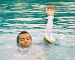 RESCUE, SIGNALS, A WEAK SWIMMER
A weak swimmer signalling for help 18